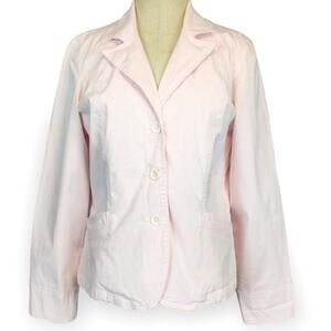 St. John’s Bay. Pink & white stripe blazer sz M